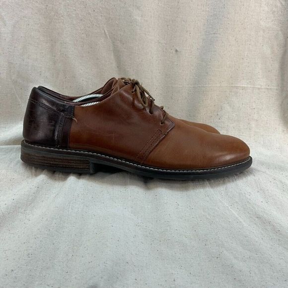 NAOT Chief EU 45 US 12 Men Leather Dress Shoe Maple Walnut Toffee Brown Lace Up - Picture 6 of 10